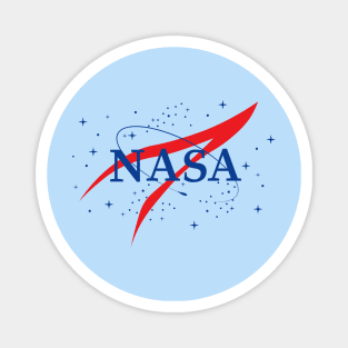 NASA National Aeronautics and Space Administration Stars Rocket Magnet
